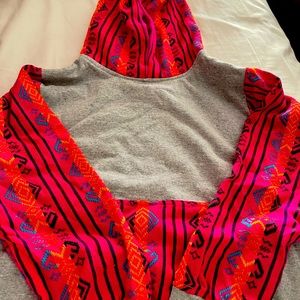 Mexican fabric hoodie, new without tags